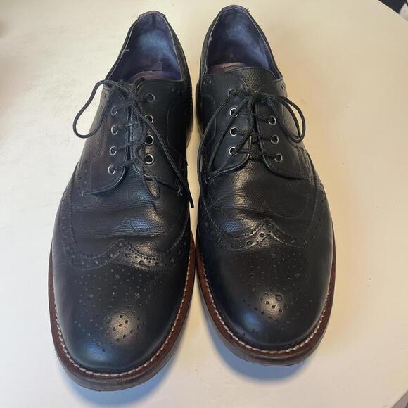 Men\'s Cassiuss Wingtip Brogue Dress Shoes - Classic Black Leather Ted Baker main image 6